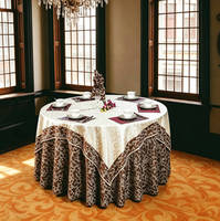 Housses de chaises en jacquard de luxe, nappes décoratives, décoration de salle à manger pour banquets, mariages et hôtels