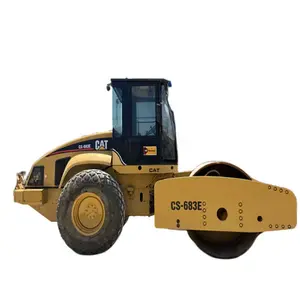 A buon mercato usato Caterpillar CS683E singolo tamburo compattatore, giappone fatto 20 ton gatto 683 rullo stradale in cina