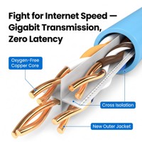 Câble LAN UTP Cat5e Cat6 en cuivre nu ou CCA en option, rouleau de 305 m, câble Ethernet Gigabit pour caméra de sécurité et projet de surveillance IP