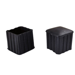Pe Square Jacket 16x16mm 20x20mm 25x25mm <b>Black</b> Durable Plastic Furniture Foot <b>Cover</b> Protective Sleeve For <b>Table</b> Chair - Product Image 3