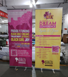 Tùy chỉnh nhôm cuộn lên đứng di động cuộn lên biểu ngữ đứng có thể thu vào biểu ngữ cuộn lên màn hình kéo lên biểu ngữ với logo - Product Image 4