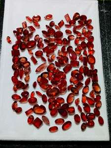 พลอยสีแดงธรรมชาติเจียระไนเจียระไนแบบเหลี่ยมเพชรพลอยสำหรับทำเครื่องประดับอัญมณีเป็นจำนวนมาก - Product Image 5