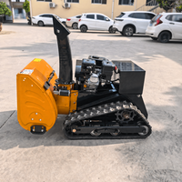 Souffleuse à neige robotisée à chenilles robuste, à essence, télécommandée, équipement industriel de déneigement pour travaux extérieurs