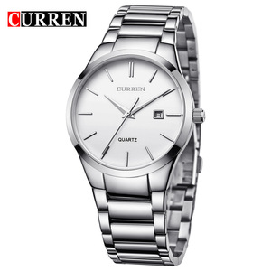 Montre sport analogique de luxe Curren 8106 pour homme, montre-bracelet à quartz avec affichage de la date, cadran en verre, bracelet de 20 mm pour les affaires - Product Image 3