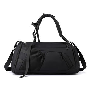 Sac à dos d'entraînement de gymnastique noir grande capacité imperméable voyage Duffle avec compartiment à chaussures résistant à l'eau doublure en Polyester - Product Image 3