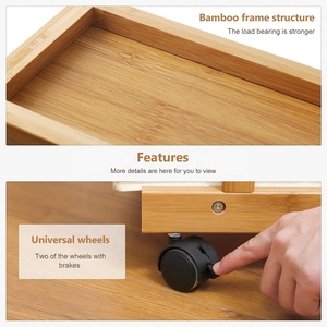 Cesto para Ropa Sucia de Bambú de Alta Calidad con 3 Niveles, con Ruedas - Product Image 5