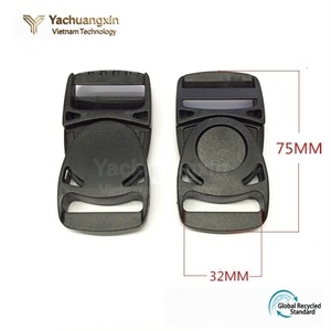 หัวเข็มขัดพลาสติกสีดำแบบปรับได้สำหรับสายรัด ดีไซน์ใช้งานง่าย - Product Image 5
