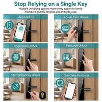 Serrure intelligente Tuya WiFi étanche pour portes en fer TTlock, avec empreinte digitale et cloud, pour portes en acier/bois