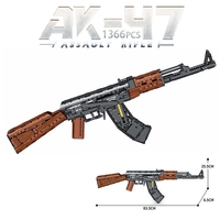 Reobrix 77005 Blocs de construction 1366 pièces Pistolet AK47 Fusil SWAT Armée Militaire Jouets d'armes pour Enfants et Adultes