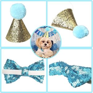 Kit de Sombrero de Fiesta de Cumpleaños para Mascotas HLC con Corbata de Moño y Número para Decoraciones de Cumpleaños de Perros, Cachorros y Gatos, Disfraz, Accesorio para la Cabeza - Product Image 4