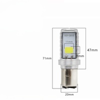Lampu LED Sepeda Motor Lampu Berkendara Mini Paduan Aluminium Multiwarna Dual-claw High/Low Beam Lampu Sorot Ultra Terang untuk