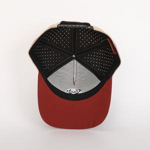 หมวกเบสบอลมีรูตัดด้วยเลเซอร์หมวกโพลีเอสเตอร์5แผงกันน้ำ Gorras - Product Image 6