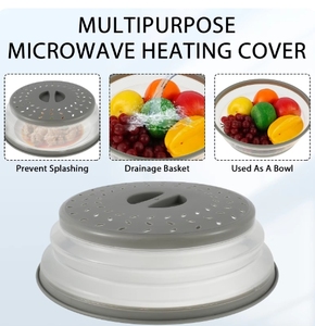 Cubierta Antisalpicaduras para Microondas, Plegable, con Cesta Escurridora, para Calentar Alimentos en el Microondas, para Cocina - Product Image 6
