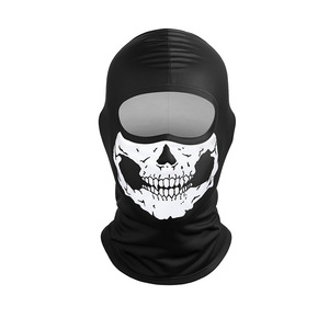 Skull Digital Print Riding Hood Milk Silk Face Mask 40cm Cycling Outdoor Protection - Product Image 3