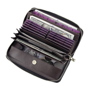 Của Phụ Nữ Zip Xung Quanh Dài Ly Hợp Ví Rifid Chặn Da Bò Da Phụ Nữ Đi Du Lịch Ví Da Chính Hãng Dài Ví Cho Phụ Nữ - Product Image 3