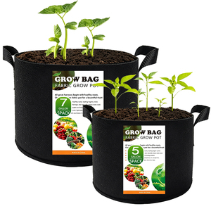 Lot <span class=keywords><strong>de</strong></span> 5 sacs <span class=keywords><strong>de</strong></span> culture non tissés <span class=keywords><strong>de</strong></span> 5,7 gallons avec poignées, perméables et aérés, pour légumes, herbes, ferme urbaine et jardin - Entrepôt USA - Product Image 1