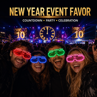 Großhandel LED-Brillen für Silvester, Leuchtende Neuartige Brillen für Countdown-Partys und Veranstaltungsbedarf