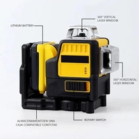 Niveau laser rotatif 4D 360° vert DEWEN de qualité industrielle, 16 lignes, précision 1/16 po (10 pi), portée 1000 pi (50 m), utilisation intérieure/extérieure