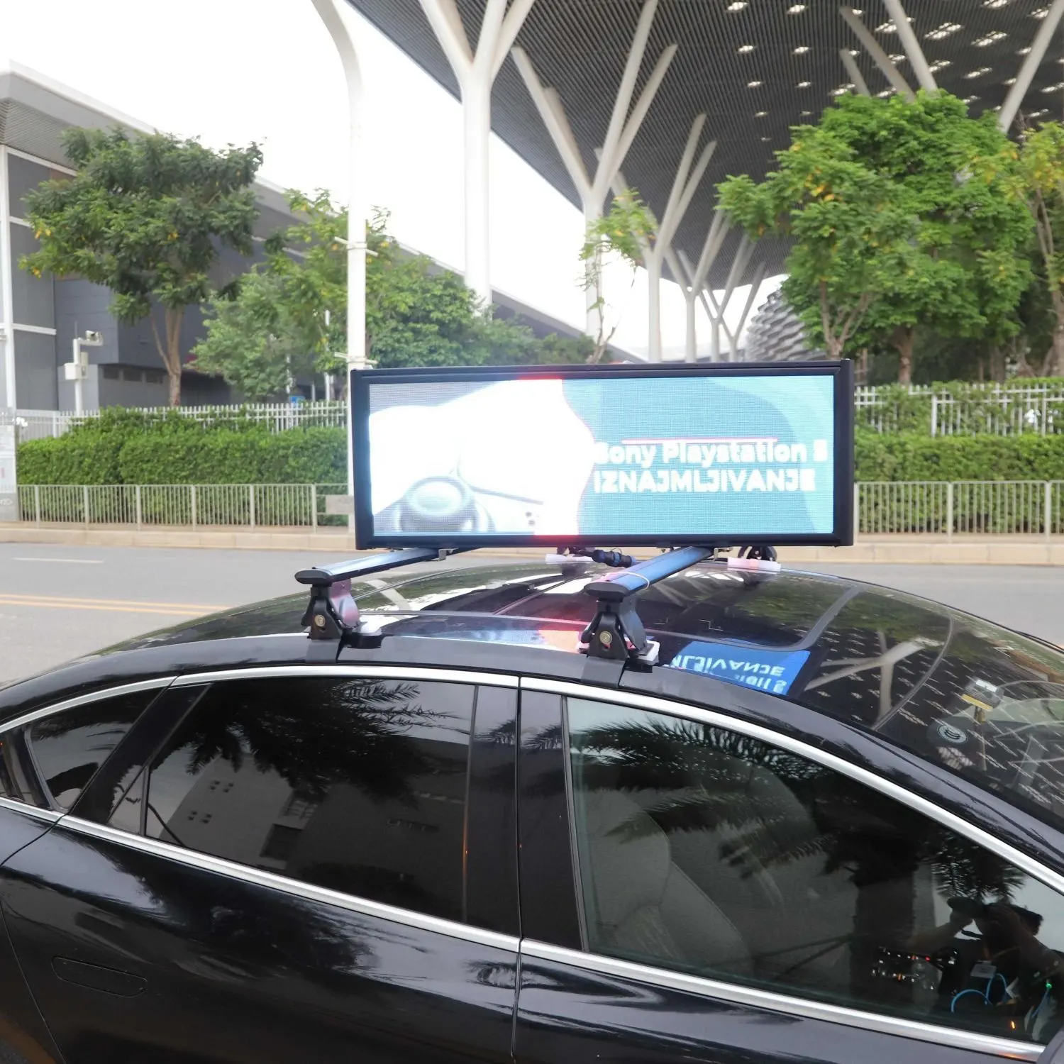Taxi top led display Three sides display HD full color Energy saving car top advertising signs YAHAM taxi top sign 7.0