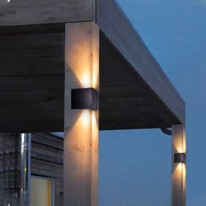 Lampe murale solaire étanche pour extérieur, éclairage d'angle mural, faisceau haut/bas, en métal, pour jardin, patio, balcon, extérieur - Product Image 2