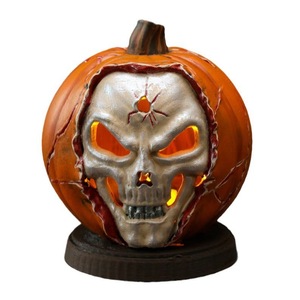 Glowing Pumpkin Skull Resin <b>Craft</b> Halloween Decorative Statue Indoor Battery Powered Home Decoration Gift - Product Image 3