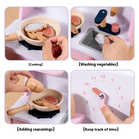 Ensemble de cuisine en bois pour enfants mini-poêle portable avec pots et ustensiles réalistes pour l'apprentissage précoce de la cuisine jouet