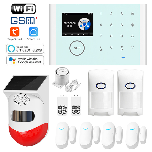 {Manufacturer} OEM WiFi GSM Alarm System Kit Tuya Smart Home Anti-theft Alarm with Door Sensor Store Window Home Security System