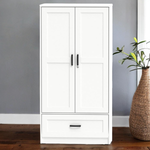 High Quality Modern <b>White</b> Bedroom Furniture Malaysia-Made <b>Wardrobe</b> Organizer for Home for Hotels Apartments <b>Wood</b> Panel Style - Product Image 1