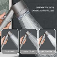 Pomme de douche à 5 modes, design nordique, turbocompressée, super forte pression, grande sortie d'eau, chauffe-eau de salle de bain, pomme de douche pluie