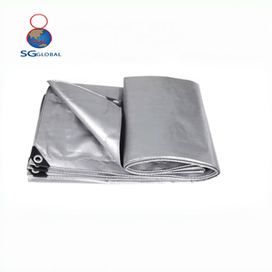 Vente en gros d'usine de bâche en polyéthylène imperméable bleu teint en fil de couverture en plastique tente extérieure résistante à l'eau pour l'industrie automobile - Product Image 1
