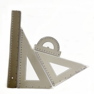 Regla de Plástico Transparente Negra de 30 cm de Calidad Premium con Logotipo Personalizado al por Mayor para Material Escolar, Juego de 4 Reglas para Niños - Product Image 3