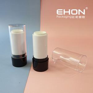 Round Empty Lipstick Tube Transparent Outer Cover Plastic Lip Balm Container Cosmetic Lipstick Packaging Tube Custom Logo - Product Image 1