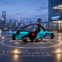 Avion EVTOL, avion ultraléger piloté, drone humain, design pliable, temps de vol de 30 à 45 minutes, vitesse de 100 km/h, poids de décollage de 300 kg