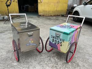 Carrito de Helados Grande de Empuje Manual Estilo Americano, Casa de Juegos, Carrito de Juguete para Niños, Divertido y Educativo, Andador para Bebés - Product Image 5