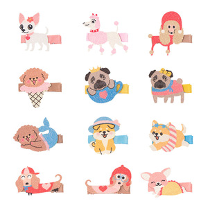 Pinces à cheveux mignonnes de chien de style doux pour les enfants pour <span class=keywords><strong>coiffer</strong></span> les cheveux de votre petit - Product Image 5