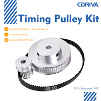Kit de Polea de Distribución GT2 de Alta Precisión con Correa de Transmisión Estándar para Máquina de Café/Aspiradora Robótica/Máquina de Embalaje