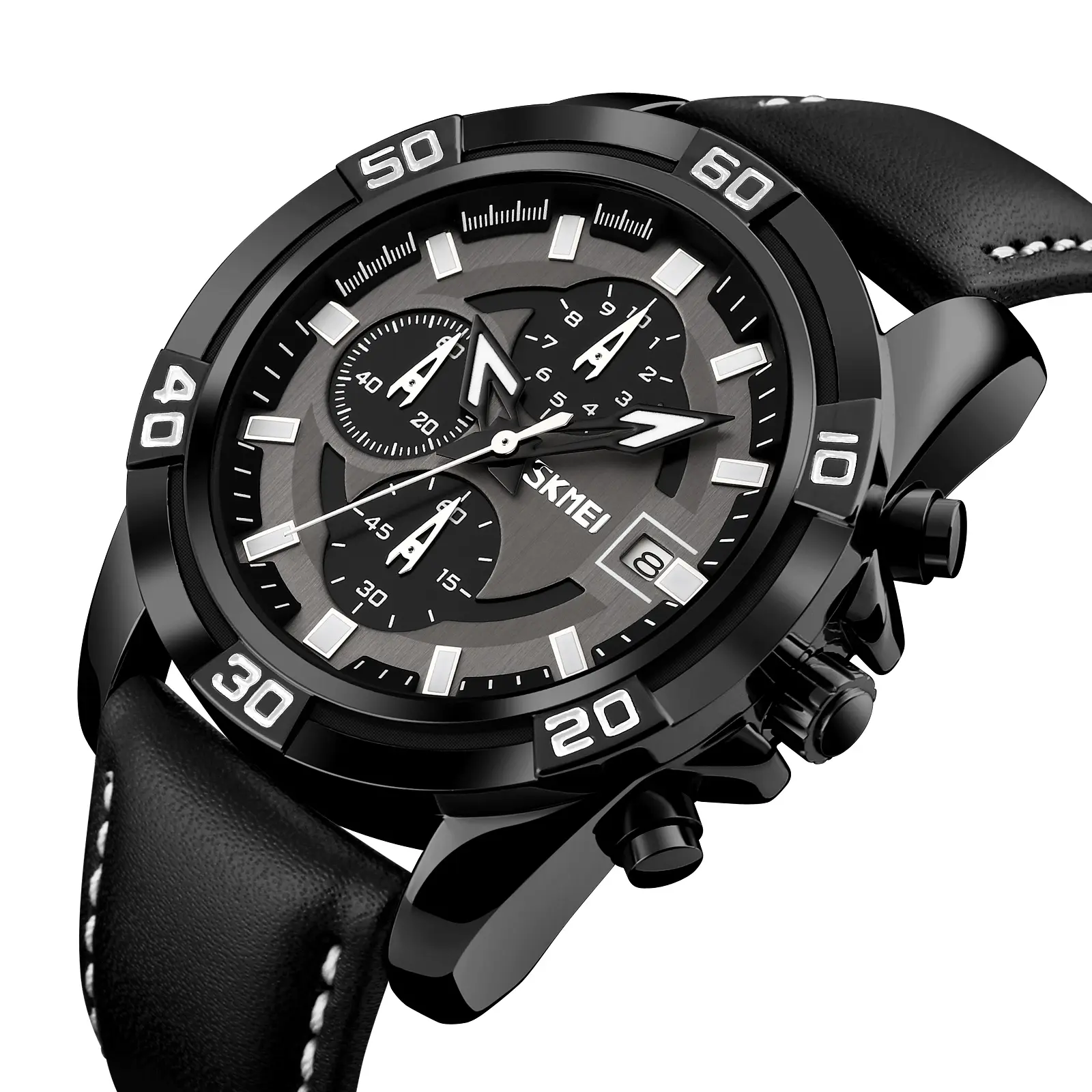 Skmei 9156 Genuine Leather Band Watches Luxury Watches Men Quartz watches
