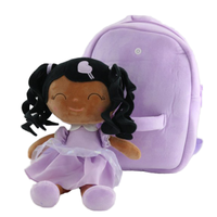Sac à dos d'école en peluche douce personnalisable pour fille, adorable personnage de dessin animé, jouet pour enfants, animal en peluche pour les occasions d'anniversaire, produit OEM