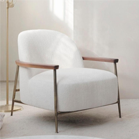 Chaise de bar moderne de luxe en velours avec pieds en métal pour usage commercial