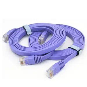 Hot Sales Communication Cables Patch Cord Cheap UTP Cat6 Slim Black Flat Ethernet Patch Cable