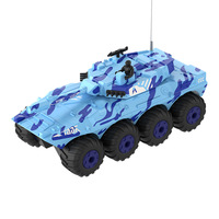 Coche Teledirigido Anfibio de Ocho Ruedas para Escalada Todoterreno, Simulación de Vehículo Blindado, Juguete RC, Modelo de Tanque RC Blindado