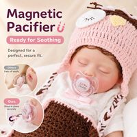 Muñeca Reborn Unisex de Silicona Sólida de 16 Pulgadas con Cabello Real, Juguete para Bebés, Regalo para Edades de 4 a 14 Años