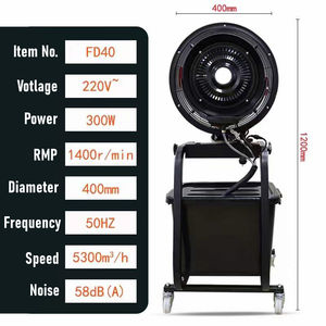 مروحة رذاذ الماء الصناعية <span class=keywords><strong>PL</strong></span> مقاس 16 بوصة، مروحة رذاذ نحاسية، مروحة تبريد هوائية بالرش المائي - Product Image 6