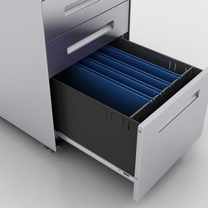 Archivador Móvil Moderno de Hierro con 3 Cajones, Extraíble, con Ruedas para Uso en Almacén, Escuela o <span class=keywords><strong>Supermercado</strong></span>, Garantía de 5 Años - Product Image 4