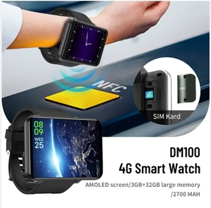 Montre connectée 4G LTE DM100, connectée, <span class=keywords><strong>2023</strong></span>, 2,86 pouces, étanche, appel vidéo, moniteur de fréquence cardiaque, tracker de forme physique, montres intelligentes de luxe - Product Image 4