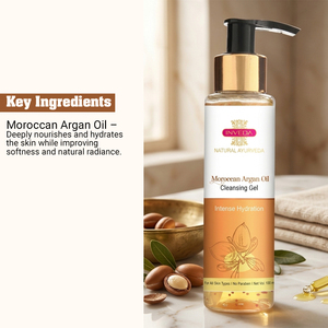 Gel nettoyant à l'huile d'argan marocaine le plus vendu pour une hydratation profonde de la peau et une huile de massage douce, disponible à la vente - Product Image 3