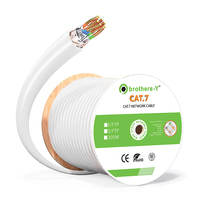 Câble de transmission rapide Cat7 23AWG en cuivre/CCA, câble réseau FFTP/SFTP Cat7, 4 paires, 305 m par rouleau, câble Ethernet Cat7