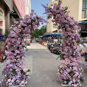 Support à fleurs de mariage <span class=keywords><strong>Grand</strong></span> cerceau en métal Arche dorée pour la décoration - Product Image 3