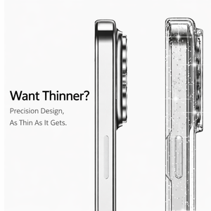 Coque de téléphone en TPU souple + PC avec texture anti-jaunissement ultra-mince, magnétique, scintillante et anti-traces de doigts pour iPhone 17 Pro - Product Image 4