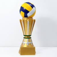 Trophée de basket-ball de football série sportive peinte créative trophée plaqué or Badminton événement sportif personnalisé